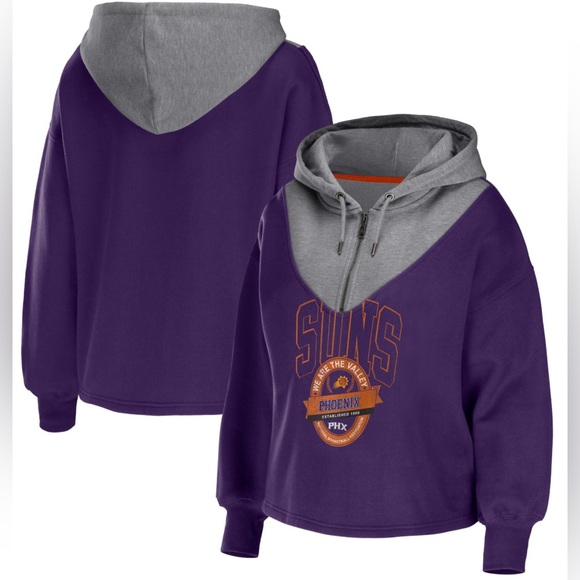Wear by Erin Andrews Tops - WEAR By Erin Andrews NBA Phoenix Suns 1/4 Zip Hoodie Jacket Oversizd W Size XS